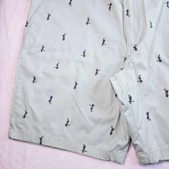 New Men's SIZE 42 George Shorts Hula Girl 10" Inseam Light Aqua Blue Hawaiian - Picture 4 of 9